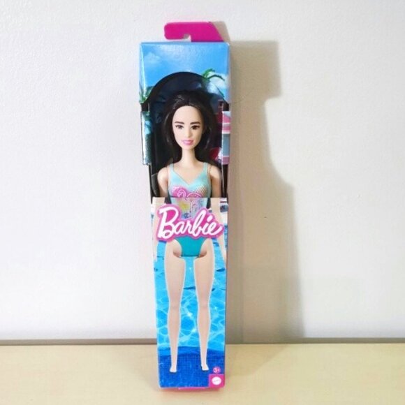 NWT brunette Barbie in swim suit - Picture 1 of 4